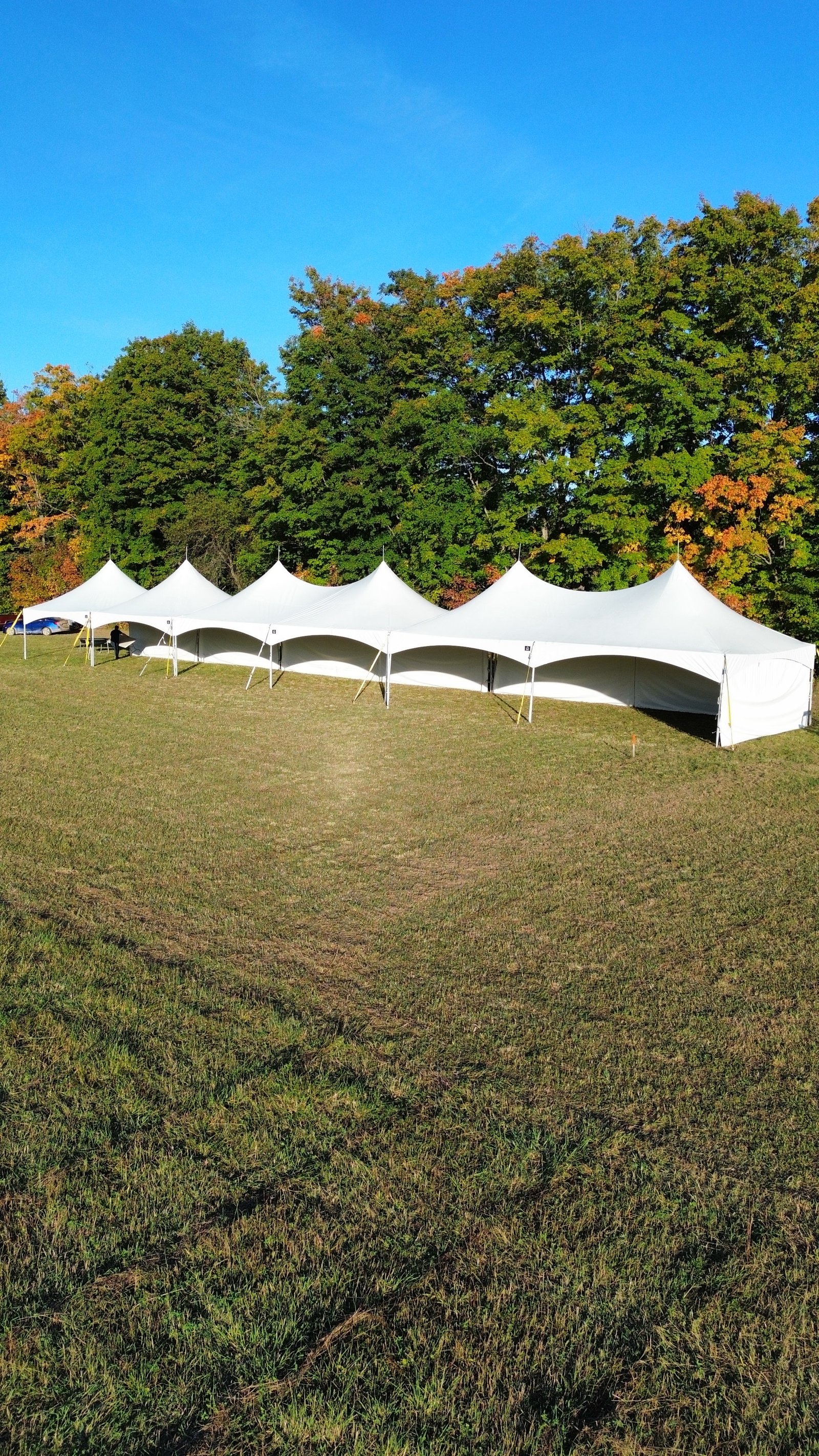 Event tents set up for a community gathering