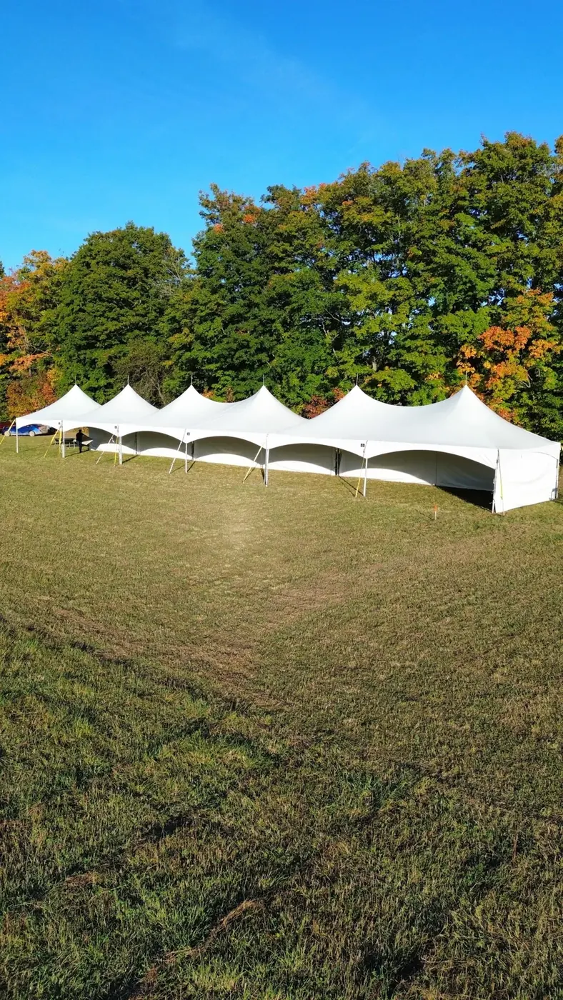 Event tents set up for a community gathering